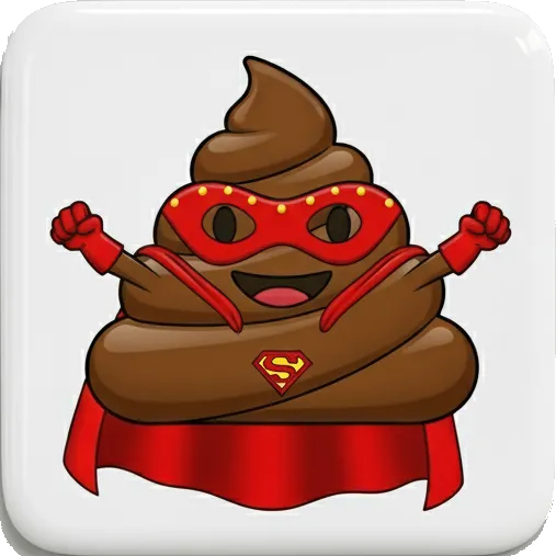 Superhero Poop magneet 3