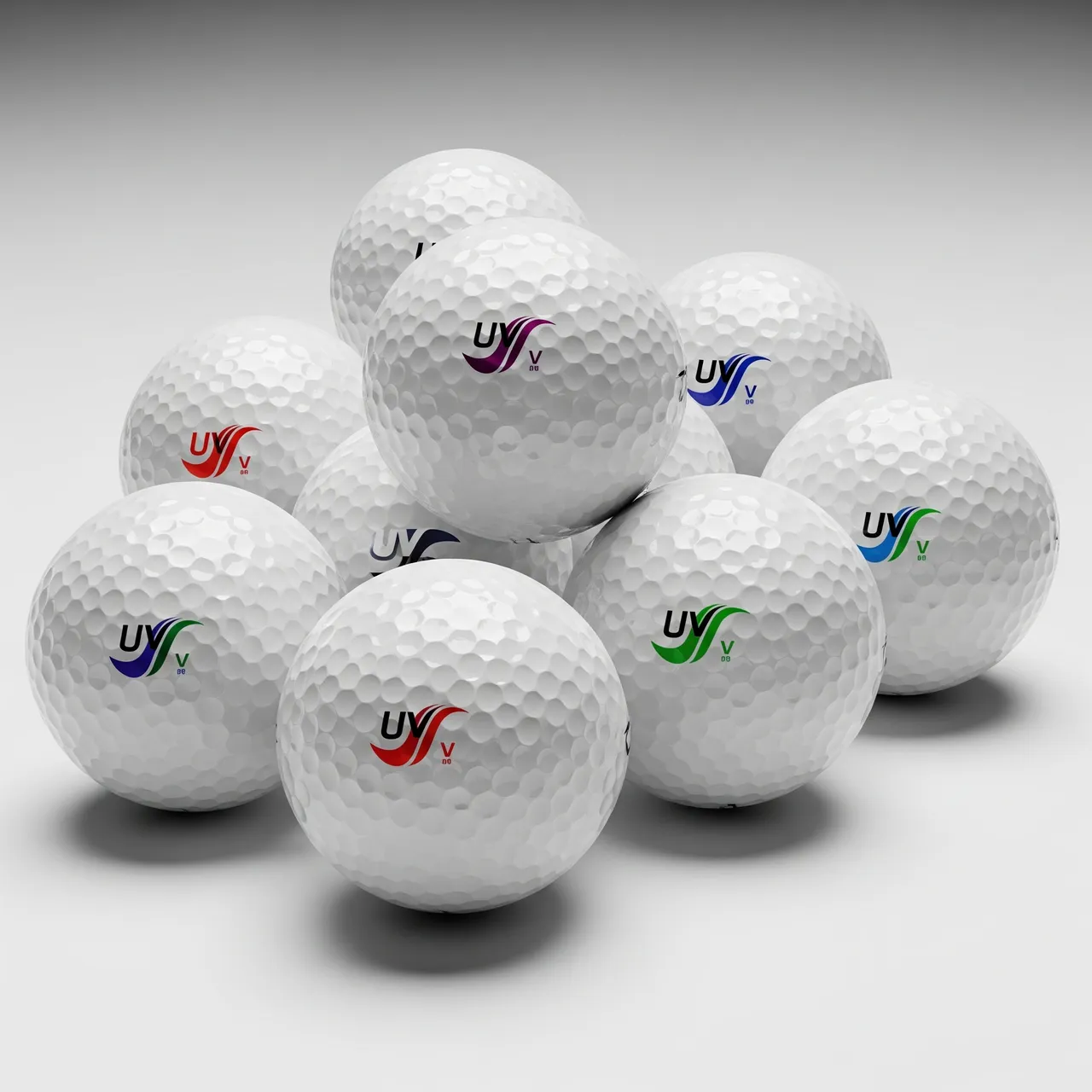 Bedrukte golfballen met bedrijfslogo
