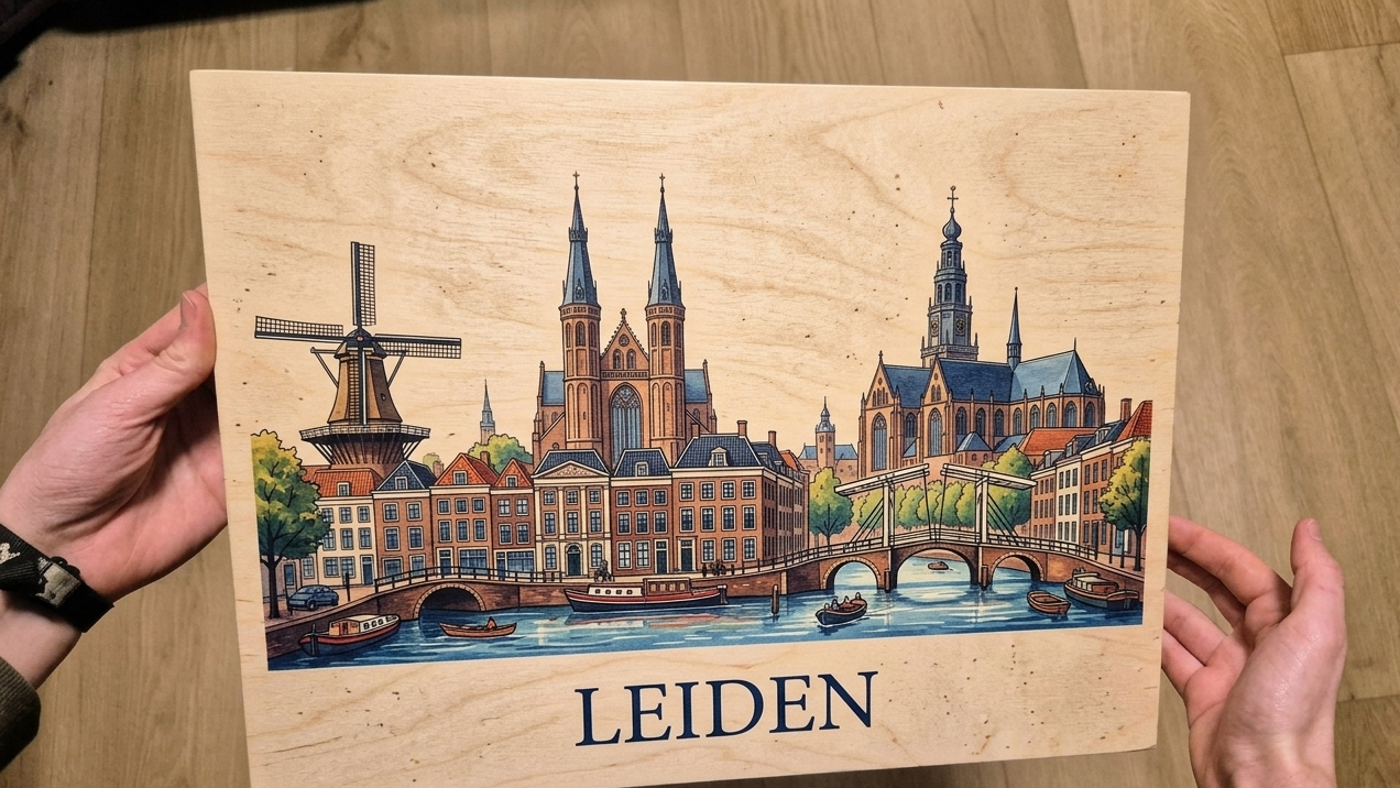 Afgewerkt premium berken multiplex klaar voor display in interieur