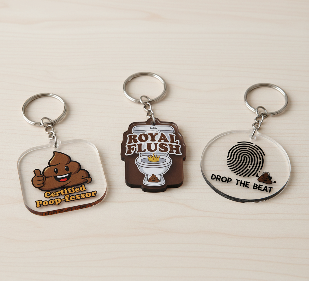 Poop keychain gepersonaliseerd
